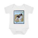 Saint Bernard Dog Stamp Baby Onesie