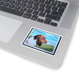 Basset Hound Dog Stamp Sticker