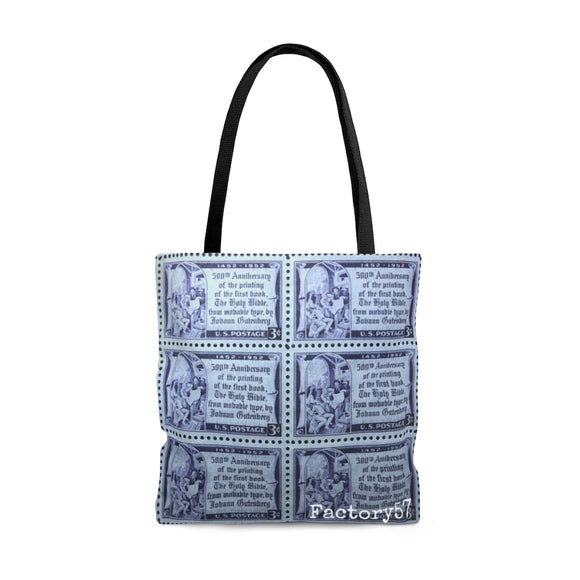 Gutenberg Bible 1952 Stamp Tote Bag