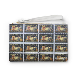 Pharmacy Medicine Stamp Clutch Bag