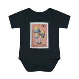 Mushroom Stamp Baby Onesie