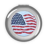 U.S. Flag Compact Travel Mirror