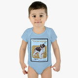 Saint Bernard Dog Stamp Baby Onesie