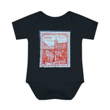 Columbia Castle Stamp Baby Onesie