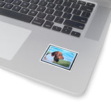 Basset Hound Dog Stamp Sticker