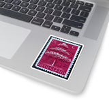 Maroon Tree Stamp Sticker