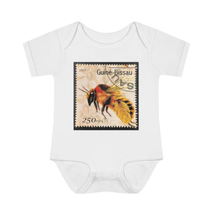 Bee Stamp Baby Onesie