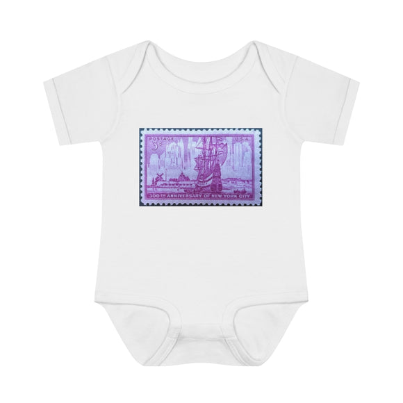 New York City Stamp Baby Onesie