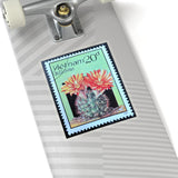 Prickly Blooming Cactus Stamp Sticker