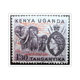 Elephant Kenya Stamp Sticker